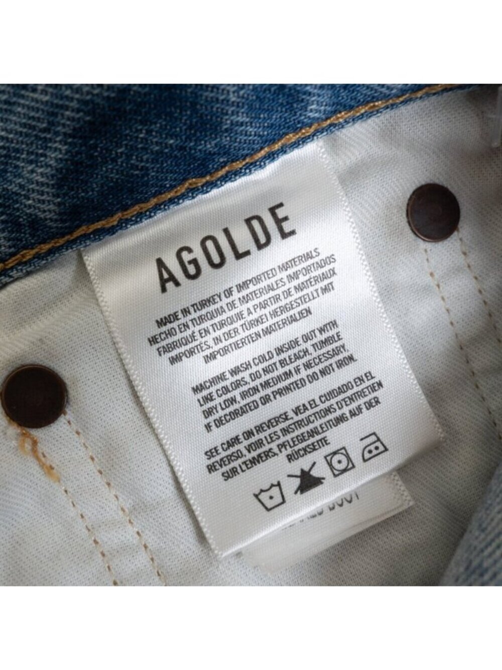 AGOLDE 90s Pinch Waist High Rise Straight Jeans Light Wash Size 26 - Picture 13 of 14